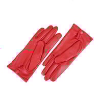 Kırmızı Kadın Deri Eldiven