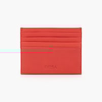 Kırmızı Kadın Deri Kartlık