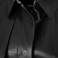 Laira Siyah Kadın Deri Trençkot