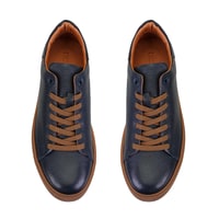Larry Lacivert Erkek Deri Günlük Ayakkabı