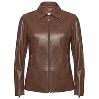 Laura Kadın Gömlek Yakalı Deri Mont