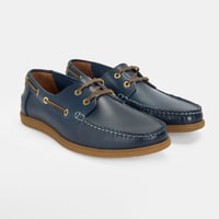 Leminna Lacivert Erkek Deri Tekne Günlük Ayakkabı