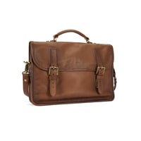 Leonel Kahve Vintage Deri Evrak Çantası