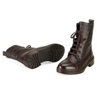 Lias Kahve Kadın Fermuarlı Deri Bot