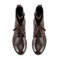 Lias Kahve Kadın Fermuarlı Deri Bot