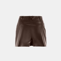 Limited Edition Kadın Kahve Deri Şort