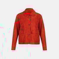 Limited Edition Kadın Kırmızı Süet Kısa Ceket