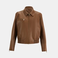 Limited Edition Kadın Taba Fermuarlı Bomber Mont