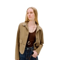 Limited Edition Kadın Vizon Süet Kısa Ceket