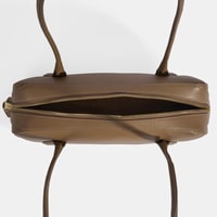 Limited Edition Kahve Kadın Yaprak Detaylı Deri Omuz Çantası