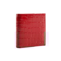 Linoa Kırmızı Kadın Kroko Baskılı Deri Cüzdan