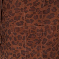 Liona Leopar Baskılı Kadın Çift Taraflı Yelek