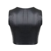 Lissandra Siyah Kadın Deri Büstiyer