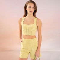 Lissandra Yeşil Kadın Deri Büstiyer