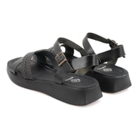 Lou Siyah Kadın Deri Sandalet