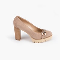 Luca Grossi Bej Kadın Topuklu Loafer