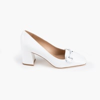 Luca Grossi Beyaz Kadın Topuklu Loafer