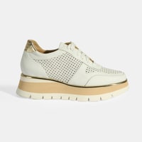 Luca Grossi Kadın Beyaz Bağcıklı Deri Spor Ayakkabı