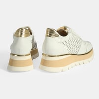 Luca Grossi Kadın Beyaz Bağcıklı Deri Spor Ayakkabı