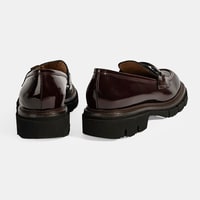 Luca Grossi Kadın Bordo Toka Detaylı Rugan Loafer