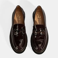 Luca Grossi Kadın Bordo Toka Detaylı Rugan Loafer