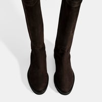 Luca Grossi Kadın Kahve Metal Kilit Detaylı Süet Çizme