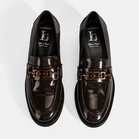 Luca Grossi Kadın Kahve Toka Detaylı Deri Loafer