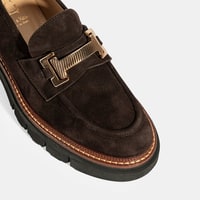 Luca Grossi Kadın Kahve Toka Detaylı Süet Loafer