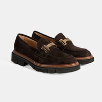 Luca Grossi Kadın Kahve Toka Detaylı Süet Loafer