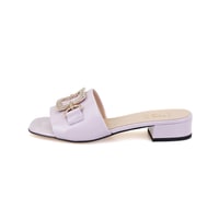 Luca Grossi Kadın Mor Topuklu Terlik