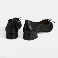 Luca Grossi Kadın Siyah Aksesuar Detaylı File Babet