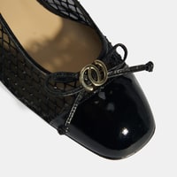 Luca Grossi Kadın Siyah Aksesuar Detaylı File Babet