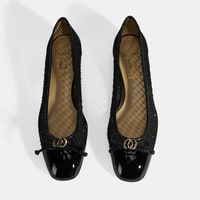 Luca Grossi Kadın Siyah Aksesuar Detaylı File Babet