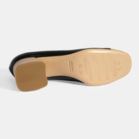 Luca Grossi Kadın Siyah Fiyonk Detaylı Deri Topuklu Ayakkabı