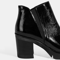 Luca Grossi Kadın Siyah Platform Topuklu Rugan Bot