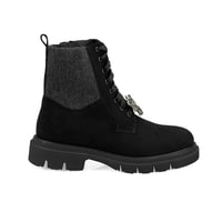 Luca Grossi Kadın Siyah Toka Detaylı Bot