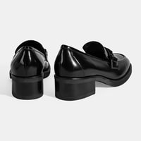 Luca Grossi Kadın Siyah Toka Detaylı Deri Loafer