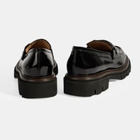 Luca Grossi Kadın Siyah Toka Detaylı Rugan Loafer