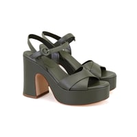 Luca Grossi Kadın Yeşil Platform Topuklu Sandalet