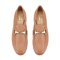 Luca Grossi Kahve Kadın Toka Aksesuarlı Deri Loafer
