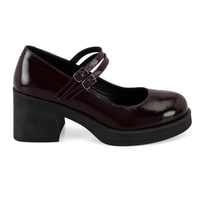 Luisa Bordo Kadın Topuklu Mary Jane Deri Klasik Ayakkabı