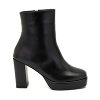 Luliye Siyah Kadın Deri Platform Topuklu Bot