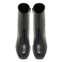 Luliye Siyah Kadın Deri Platform Topuklu Bot