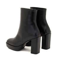 Luliye Siyah Kadın Deri Platform Topuklu Bot