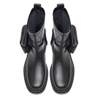 Marble Siyah Kadın Deri Bot