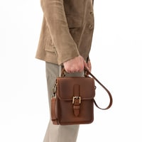 Marcel Kahve Erkek Vintage Deri Postacı Çantası