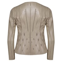 Marita Kadın Dairesel Panelli Deri Ceket