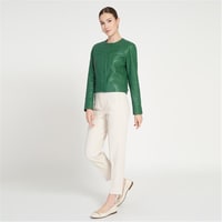 Marry Yeşil Kadın Deri Ceket