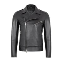 Matthew Siyah Erkek Deri Ceket