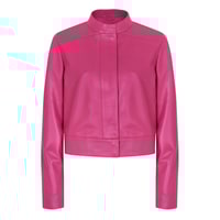 Maura Pembe Kadın Deri Ceket